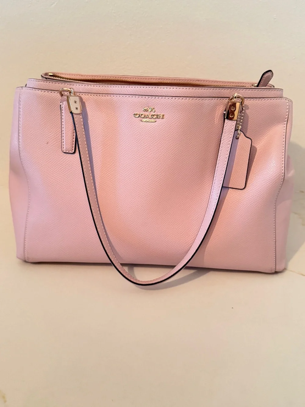 Coach Pink Leather Tote Bag - Coach